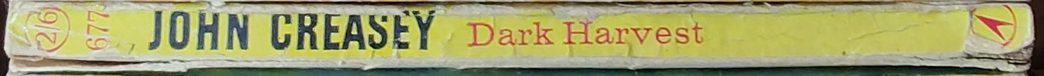 John Creasey  DARK HARVEST (Doctor Palfrey) spine of book image