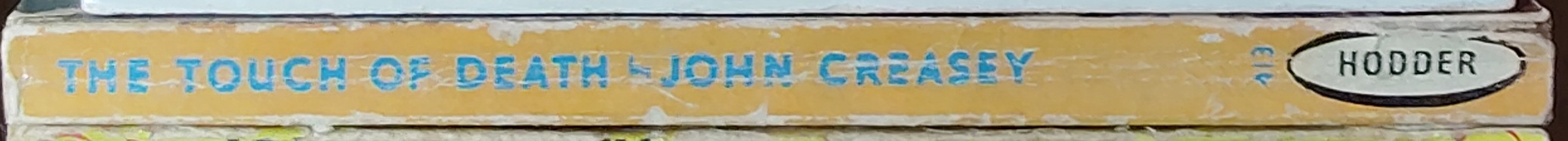 John Creasey  THE TOUCH OF DEATH spine of book image