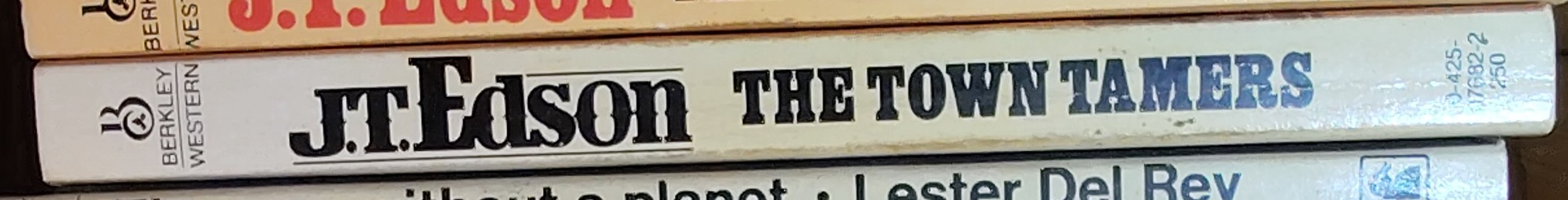 J.T. Edson  THE TOWN TAMERS spine of book image