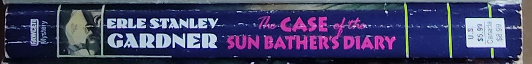 Erle Stanley Gardner  THE CASE OF THE SUN BATHER'S DIARY spine of book image