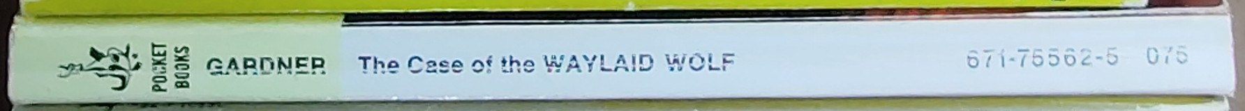 Erle Stanley Gardner  THE CASE OF THE WAYLAID WOLF spine of book image