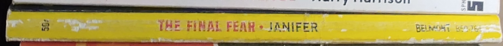 Laurence Janifer  THE FINAL FEAR spine of book image