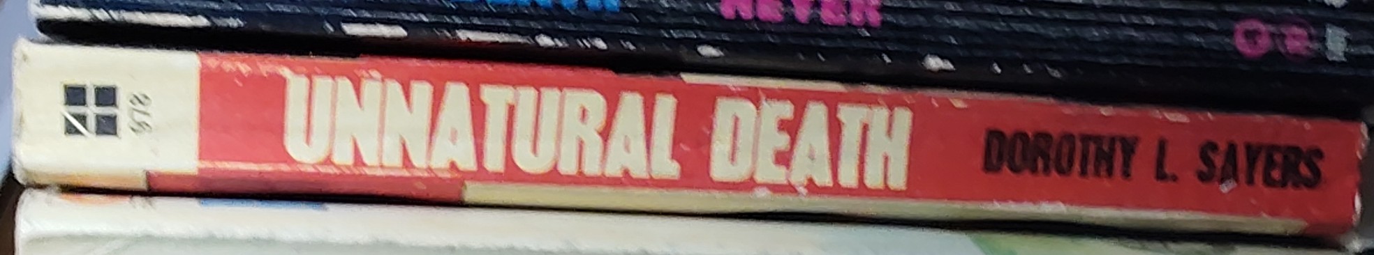 Dorothy L. Sayers  UNNATURAL DEATH spine of book image
