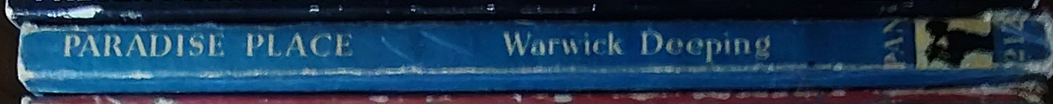 Warwick Deeping  PARADISE PLACE spine of book image