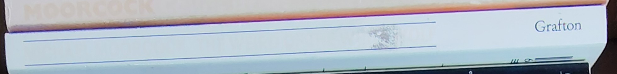 Michael Moorcock  THE WEIRD OF THW WHITE WOLF spine of book image