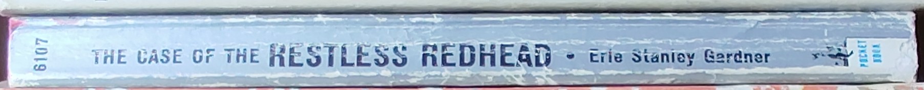 Erle Stanley Gardner  THE CASE OF THE RESTLESS REDHEAD spine of book image