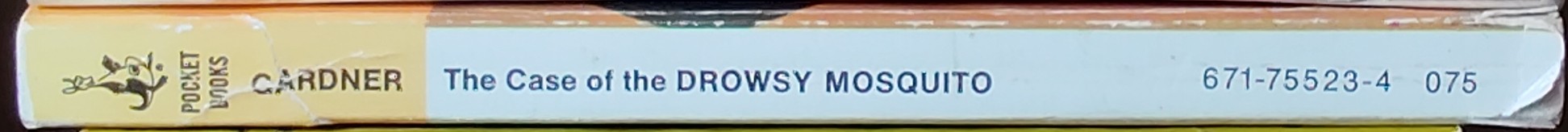 Erle Stanley Gardner  THE CASE OF THE DROWSY MOSQUITO spine of book image