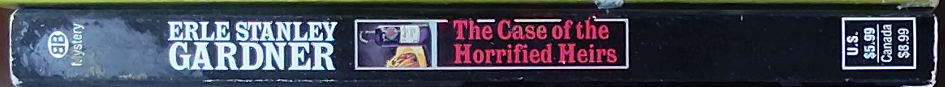 Erle Stanley Gardner  THE CASE OF THE HORRIFIED HEIRS spine of book image