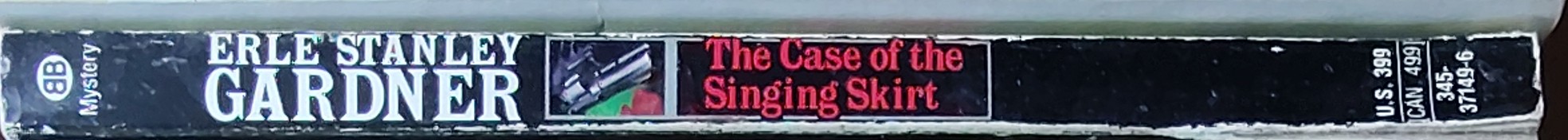 Erle Stanley Gardner  THE CASE OF THE SINGING SKIRT spine of book image