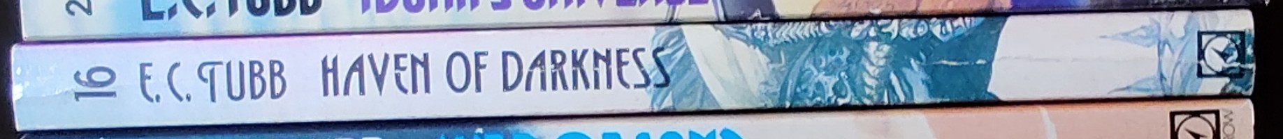 E.C. Tubb  HAVEN OF DARKNESS spine of book image