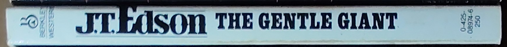 J.T. Edson  THE GENTLE GIANT spine of book image