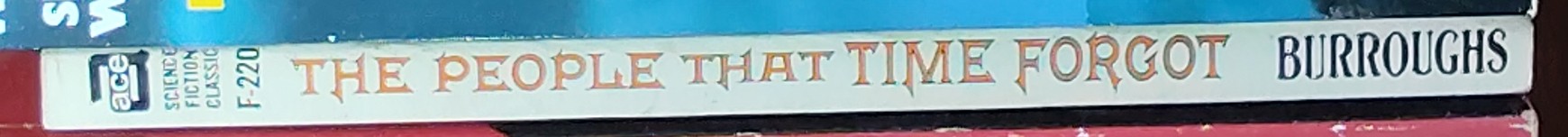 Edgar Rice Burroughs  THE PEOPLE THAT TIME FORGOT spine of book image