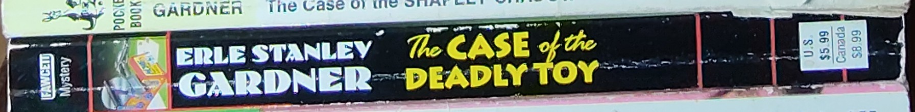 Erle Stanley Gardner  THE CASE OF THE DEADLY TOY spine of book image
