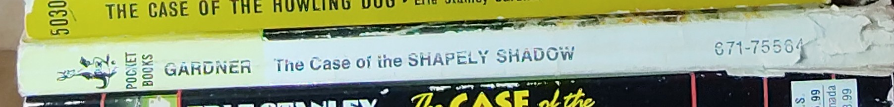 Erle Stanley Gardner  THE CASE OF THE SHAPELY SHADOW spine of book image