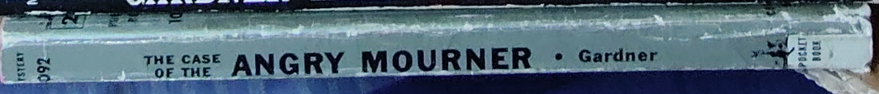 Erle Stanley Gardner  THE CASE OF THE ANGRY MOURNER spine of book image