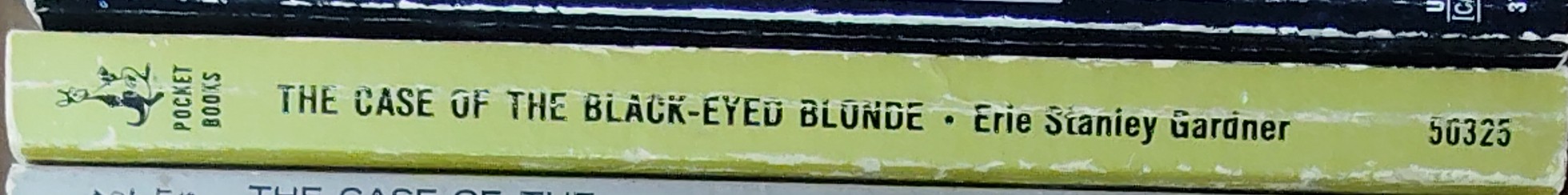 Erle Stanley Gardner  THE CASE OF THE BLACK-EYED BLONDE spine of book image