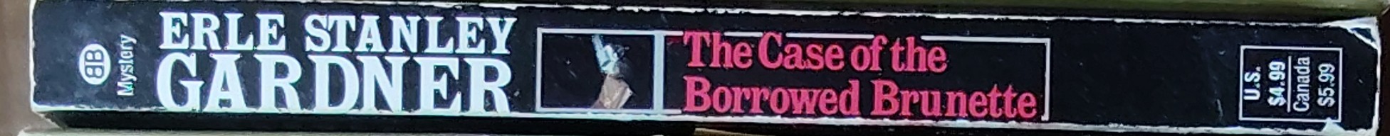 Erle Stanley Gardner  THE CASE OF THE BORROWED BRUNETTE spine of book image