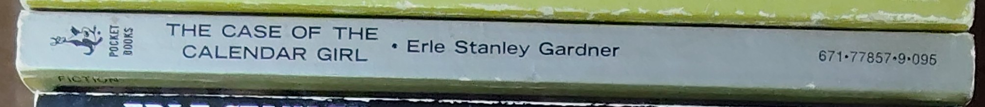 Erle Stanley Gardner  THE CASE OF THE CALENDAR GIRL spine of book image