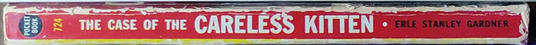 Erle Stanley Gardner  THE CASE OF THE CARELESS KITTEN spine of book image