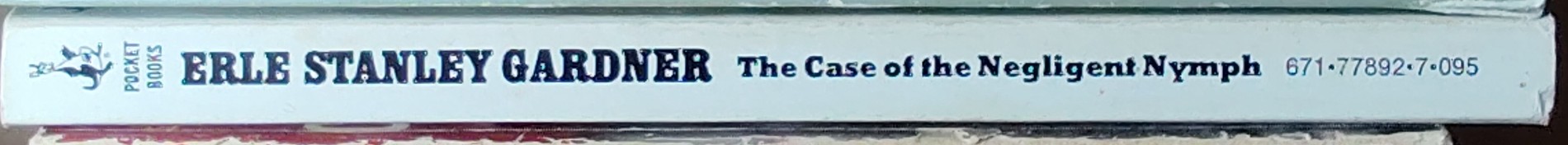 Erle Stanley Gardner  THE CASE OF THE NEGLIGENT NYMPH spine of book image