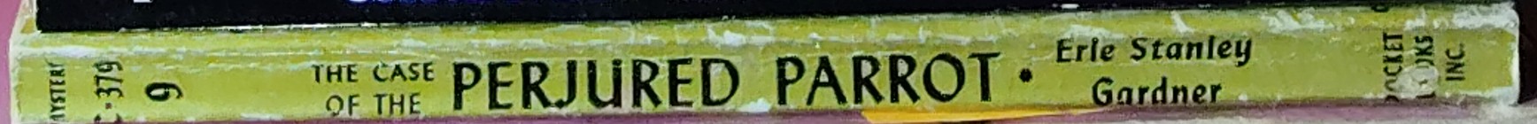 Erle Stanley Gardner  THE CASE OF THE PERJURED PARROT spine of book image