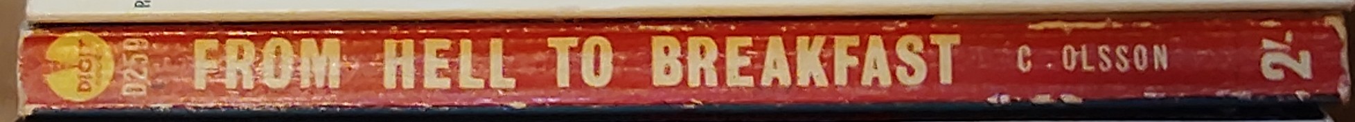 Carl Olsson  FROM HELL TO BREAKFAST spine of book image