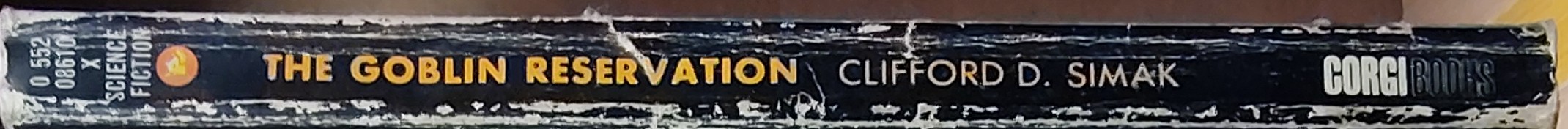 Clifford D. Simak  THE GOBLIN RESERVATION spine of book image
