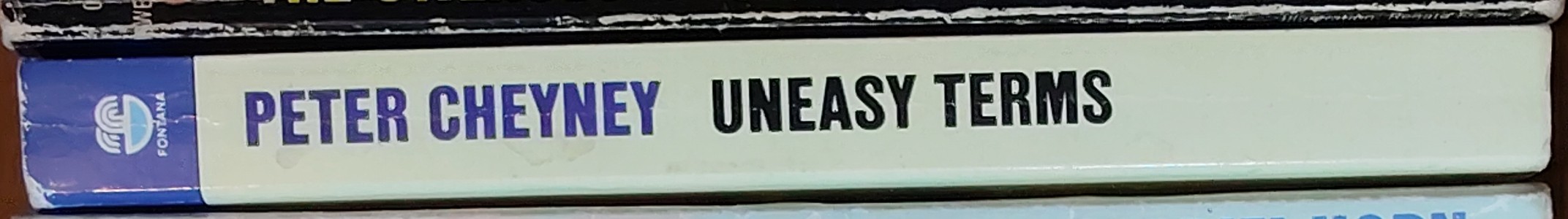 Peter Cheyney  UNEASY TERMS spine of book image