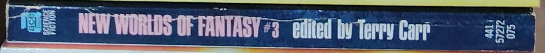 Terry Carr (edits) NEW WORLDS OF FANTASY #3 spine of book image