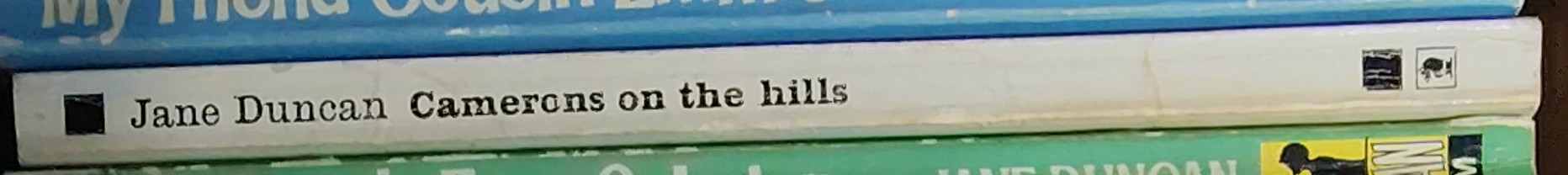 Jane Duncan  CAMERONS ON THE HILLS spine of book image
