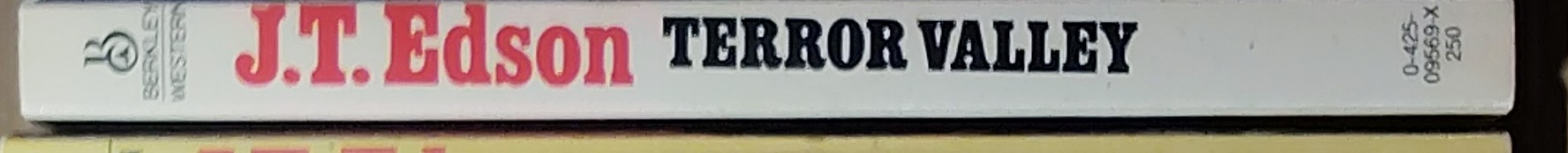 J.T. Edson  TERROR VALLEY spine of book image