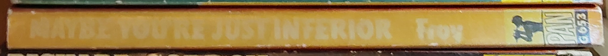 Herald Froy  MAYBE YOU'RE JUST INFERIOR spine of book image