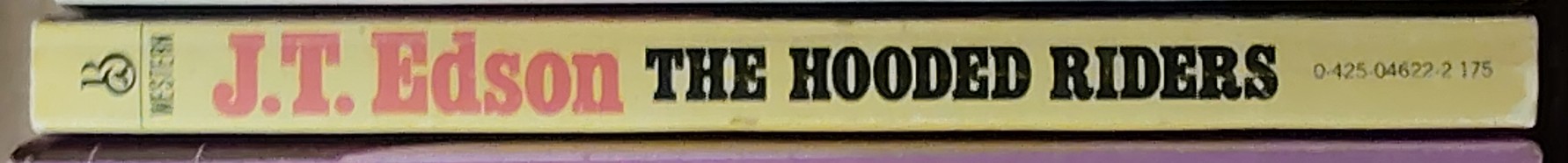 J.T. Edson  THE HOODED RIDERS spine of book image