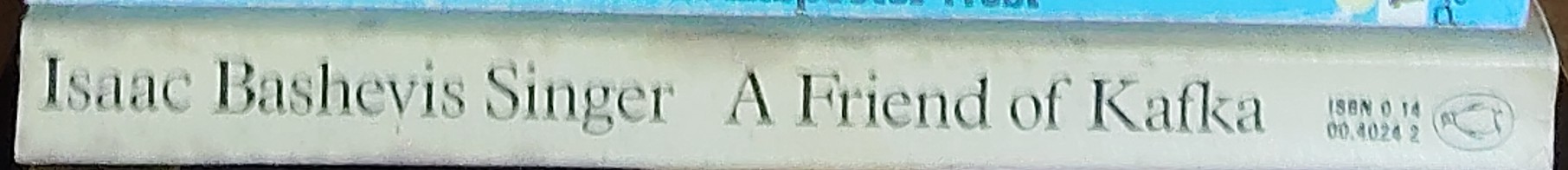 Franz Kafka  A FRIEND OF KAFKA spine of book image