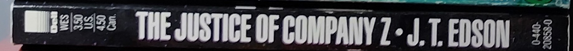 J.T. Edson  THE JUSTICE OF COMPANY 'Z' spine of book image
