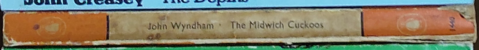 John Wyndham  THE MIDWICH CUCKOOS (Film tie-in) spine of book image