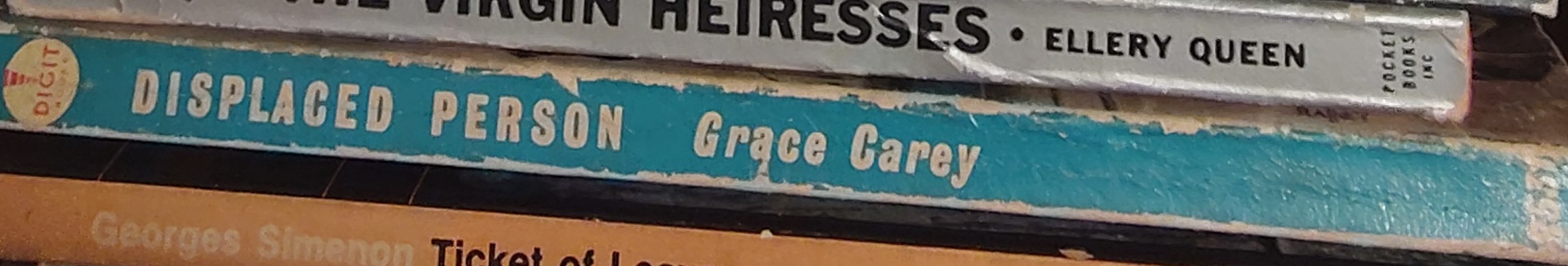 Grace Carey  DISPLACED PERSON spine of book image