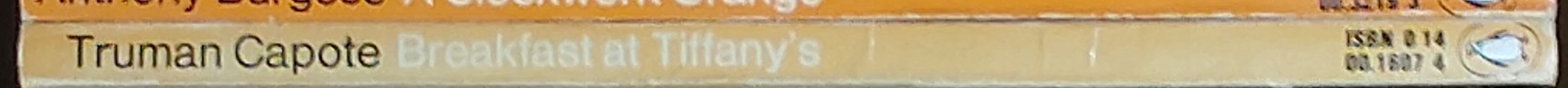 Truman Capote  BREAKFAST AT TIFFANY'S spine of book image