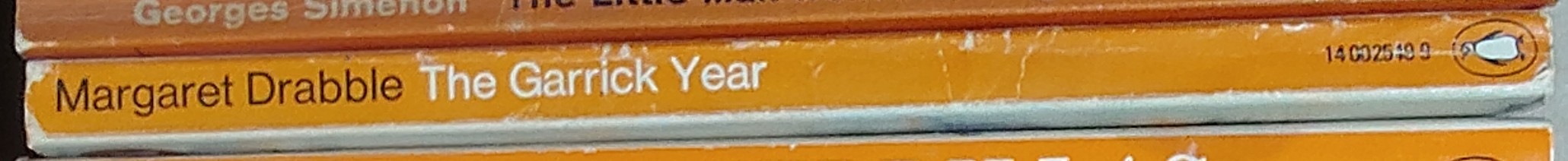 Margaret Drabble  THE GARRICK YEAR spine of book image