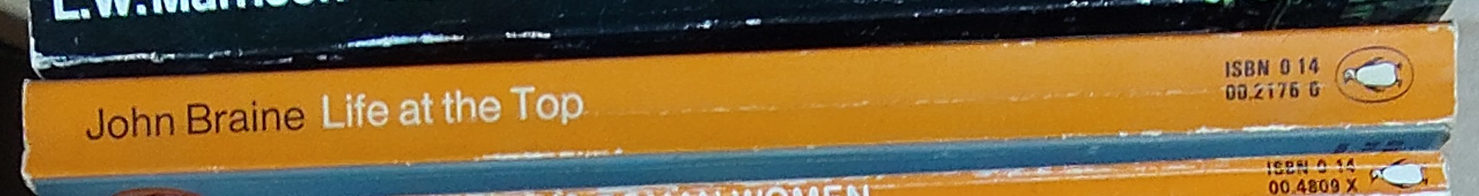 John Braine  LIFE AT THE TOP spine of book image