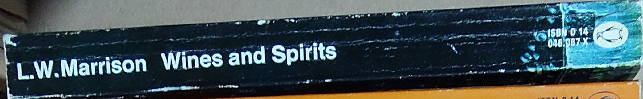 L.W. Marrison  WINES AND SPIRITS spine of book image