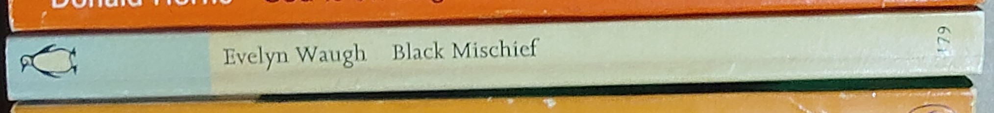 Evelyn Waugh  BLACK MISCHIEF spine of book image