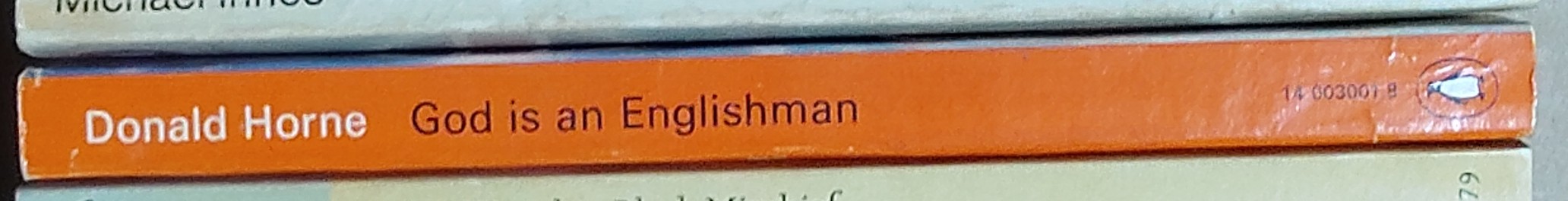 Donald Horne  GOD IS AN ENGLISHMAN spine of book image