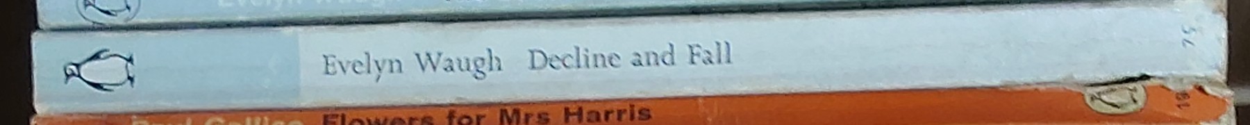 Evelyn Waugh  DECLINE AND FALL spine of book image