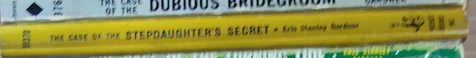 Erle Stanley Gardner  THE CASE OF THE STEPDAUGHTER'S SECRET spine of book image