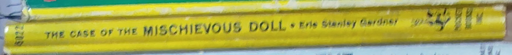 Erle Stanley Gardner  THE CASE OF THE MISCHIEVOUS DOLL spine of book image