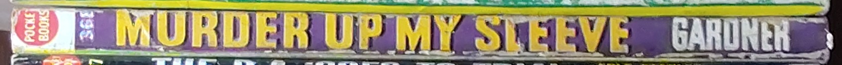 Erle Stanley Gardner  MURDER UP MY SLEEVE spine of book image