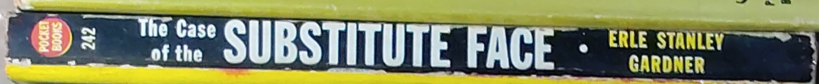 Erle Stanley Gardner  THE CASE OF THE SUBSTITUTE FACE spine of book image