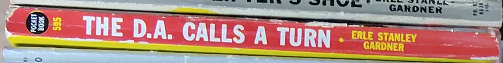 Erle Stanley Gardner  THE D.A. CALLS A TURN spine of book image