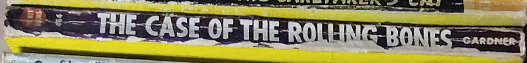 Erle Stanley Gardner  THE CASE OF THE ROLLING BONES spine of book image